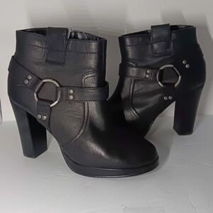 Harley-Davidson Black Leather Heeled Boots